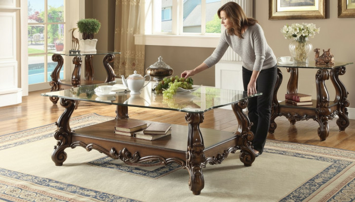 Edele Designer-Couchtisch Beistelltisch Deko Sofa Wunnzëmmer Dësch Barock