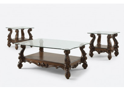 Edele Designer-Couchtisch Beistelltisch Deko Sofa Wunnzëmmer Dësch Barock