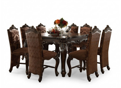 Komplett Set Iessdësch 6 Still Iesszëmmer Set Iess Grupp Holz Dësch Dëscher