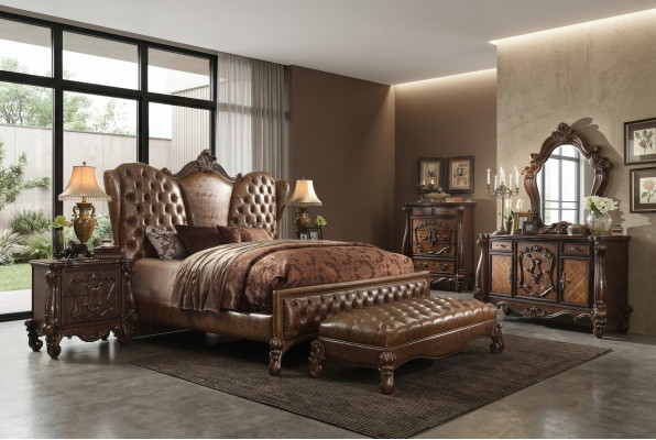 Design-Schlofzëmmer 6-Stéck-Schlofzëmmer Komplette Deko-Set Bett Niewendësch