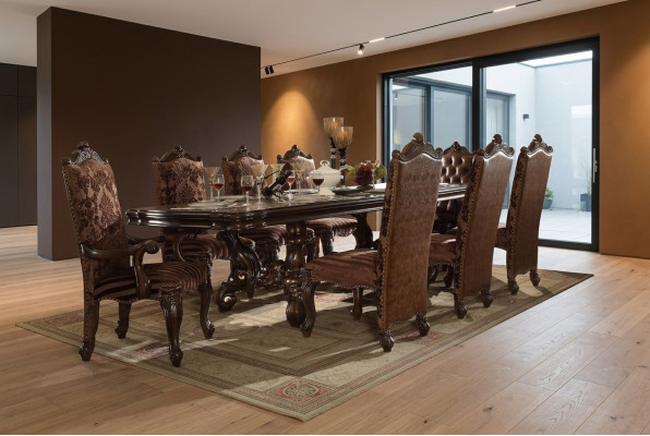 Klassesch Braun Chesterfield Still Designer x6 Liederstill Stillgruppen Set 6tlg.
