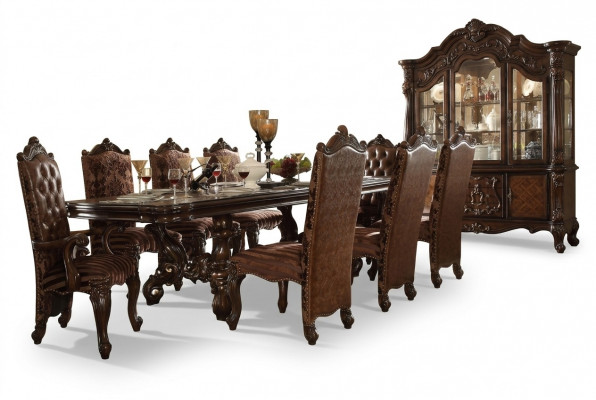 Klassesch Braun Chesterfield Still Designer x6 Liederstill Stillgruppen Set 6tlg.