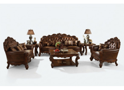 Sofa 4-Sëtzer Wunnlandschaft Sofas Couch Polster Garnitur Lieder