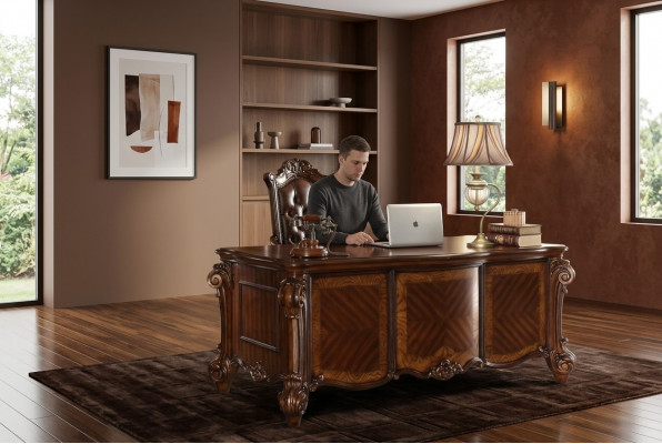 Büro Klassesch Schreifdësch Regal Computer Sekretär Dësch Dëscher Regaler