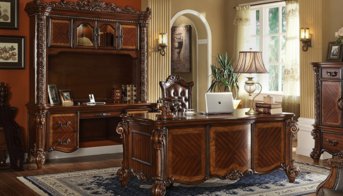 Luxus Schreifdësch Dësch Büro Office Antik Stil Barock Rokoko Barock Dëscher
