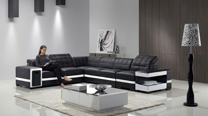 Designer Canapé Couch Eckcouch Polster Deko Garnitur Wunlandschaft L-Form