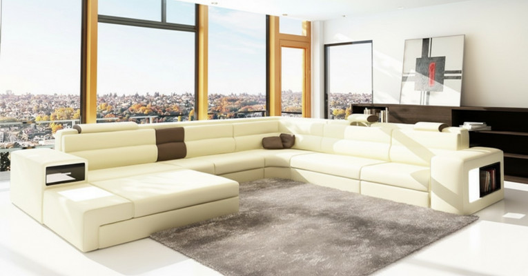 Couch Wunnlandschaft Ecke Garnitur Design Modern Sofa U-Form Lieder