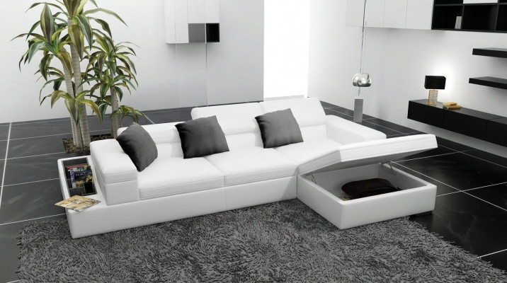 Eckcouch Polster Canapé Sitz Eck Ledercouch L Form Wunnlandschaft