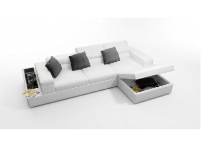 Eckcouch Polster Canapé Sitz Eck Ledercouch L Form Wunnlandschaft