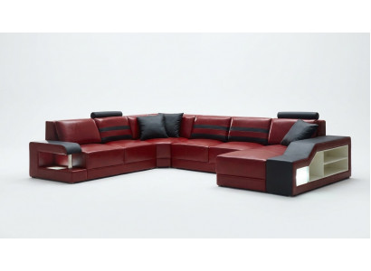 Moderne Sofa Eckgarnitur U-Form Polster Wénkel Canapé Designer Sitz Miwwelen Canapéen