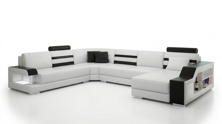 Eckcanapé Canapé Sofa Polster Eckgarnitur Wunnlandschaft Lieder Design Eck U Form