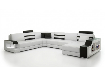 Eckcanapé Canapé Sofa Polster Eckgarnitur Wunnlandschaft Lieder Design Eck U Form