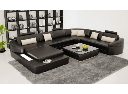Lieder Moderne Canapé Wunnlanschaft Liederkanapé Kanapéensemble Miwwelen Sofa U-Form Nei