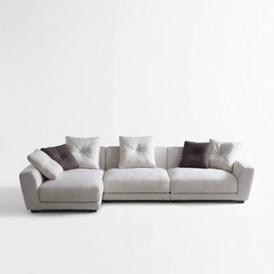 Design Ecksofa L Form Canapé Polster Textil Canapéen Luxus Wunnzëmmer