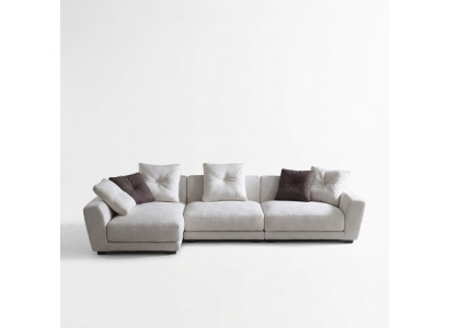 Design Ecksofa L Form Canapé Polster Textil Canapéen Luxus Wunnzëmmer