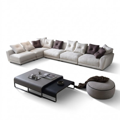 Eckcouch Wunnzëmmer Schlofsdaach Sofa Couch Couche Garnitur L-Form Lieder Garnitur Nei