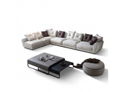 Eckcouch Wunnzëmmer Schlofsdaach Sofa Couch Couche Garnitur L-Form Lieder Garnitur Nei