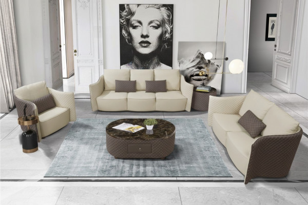 Sofagarnitur 3+2+1 Sëtz Set Sofa Design Polster Modern Couchen Canapé