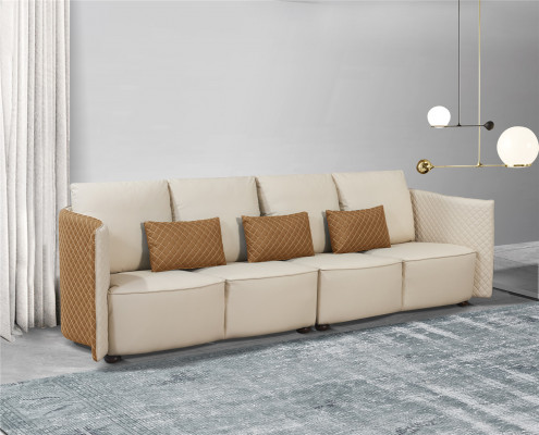 Sofa Couch 310cm Polster Sofas 5 Sëtz Textil Wunnzëmmer grouss XXL Couchen