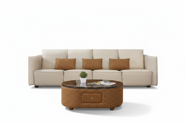 Sofa Couch 310cm Polster Sofas 5 Sëtz Textil Wunnzëmmer grouss XXL Couchen