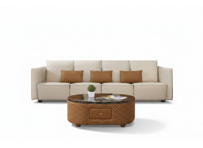 Sofa Couch 310cm Polster Sofas 5 Sëtz Textil Wunnzëmmer grouss XXL Couchen