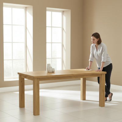 Design Iessdësch Design Dësch Holz Iesszëmmer Miwwelen Wunnzëmmerdësch Dëscher 160/220