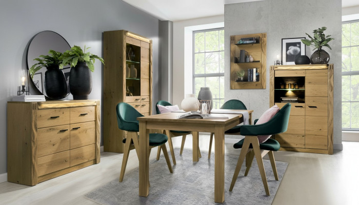 Auszéibarer Design Holzdësch Dësch Iess Wunnzëmmer Holz Dëscher Nei 160/200cm Nei