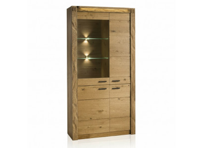 Vitrinenschaf Kommode Wunnzëmmer Glas Regal Vitrineregaler Holzschief Neien