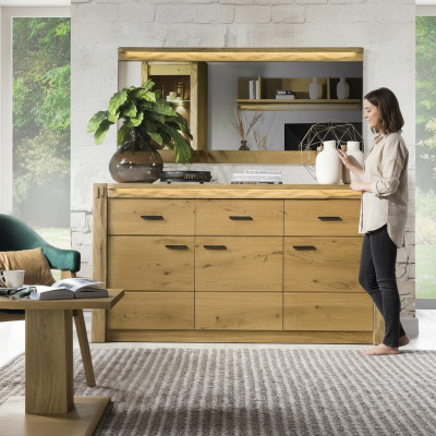 Kommode Héich Schaf Side Low Board Kommoden Designer Edele Luxus Schief Holz