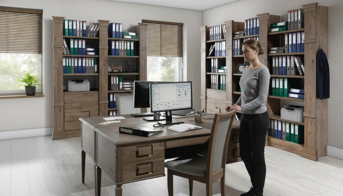 Design Büro Büro Büro Dësch Regal Dokumenter Schaf Dekor Schreif Dëscher