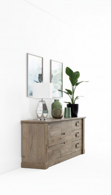 Designer Kommode Anrichte Side Low Board Schaf Wunnzëmmer Regal Antik Stil