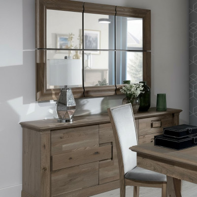 Kommoden Schaf mat Spigel xxl Kommode Buffet Holz nei Anrichte 2tlg. Holz Set