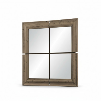 Wandspigel Holzrahmen Spigel Miwwel Nei 105*105cm Glas Rahmen Wand xxl modern
