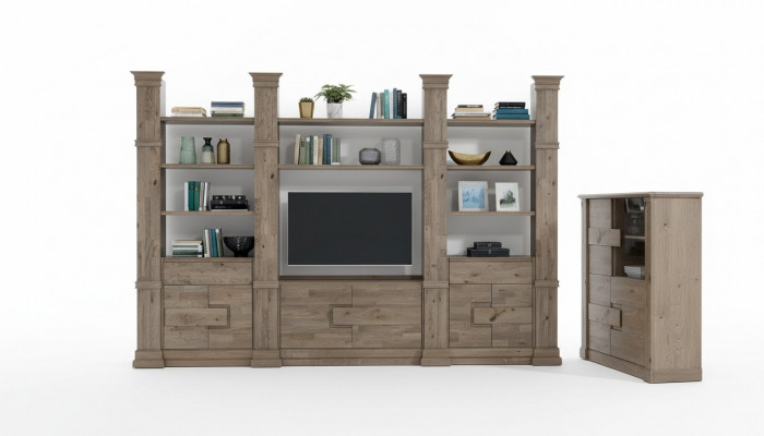Wunnwand Schranksystem Wunnzëmmer Schaf Landhaus Kommod TV
