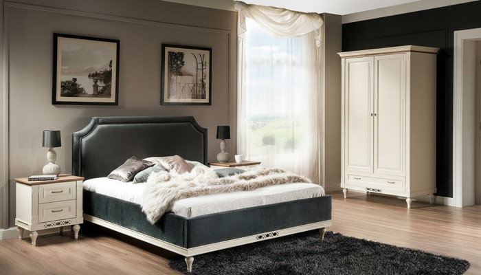 Bett Polster Design Luxus Hotel Better Ehe 140/160cm Schlof Zëmmer Duebel Textil