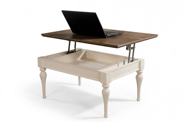 Multifunktion Couch Canapé Dësch Holz Kaffis Beistell Dëscher Design Wunnzëmmer Nei