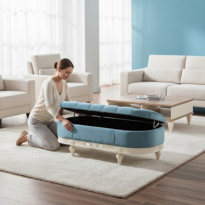 Hocker Fousshocker Bäistellhocker Ottoman Chaiselongue Sitzbank Chesterfield