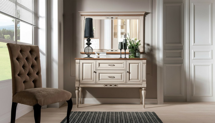 Konsole Sideboard Konsolendësch Lowboard Anrichte Holz Wunnzëmmer Kommoden Nei