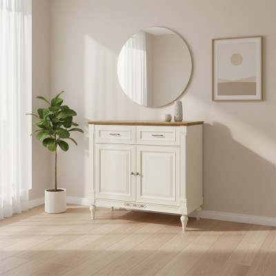 Designer Kommode Anrichte Side Low Board Schaf Wunnzëmmer Regal Antik Stil