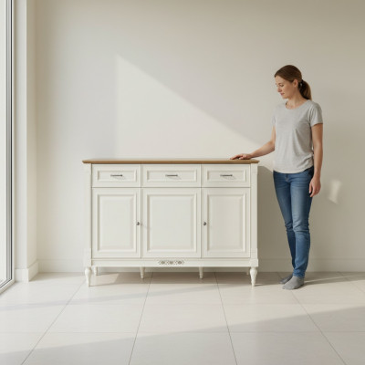 Designer Kommod Anrichte Kommoden Regal Holz Schaf Schief Holz Anrichte Nei