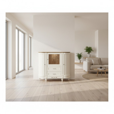 Klassesch Kommode Kommoden Schaf Holz Schranken Wunnzëmmer Anrichte Vitrinn