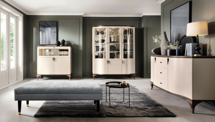 Klassesch Schief Vitrin Vitrinnen Holz Edel Luxus Glas Schaf Holz