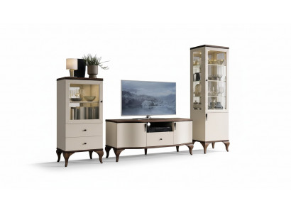 Design Vitrin Glas Schaf Wäinzesummer Schaukascht Vitrinn Regal Sideboard Holz