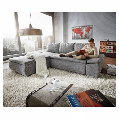 Schlofsofa Design Ecksofa Schlofsofa Bettfunktioun Couch Polster Textil Sofas