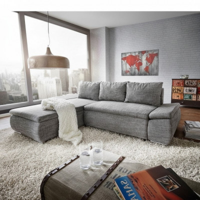 Schlofsofa Design Ecksofa Schlofsofa Bettfunktioun Couch Polster Textil Sofas