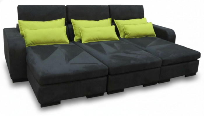 Moderm Canapé Luxus Textil Canapéen Polster 3 Plazen Canapéen Stoff Nei xxl grouss