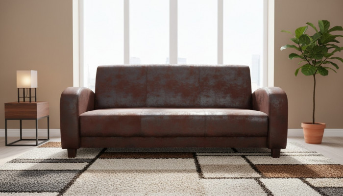 Ledercouch Sofasett Deko 3+2+1 Sëtz Set Garnitur Polsterdivan Canapé