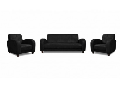 Sofagarnitur Modern 321 Sëtzer Ledersofa Couch Wunnlandschaft Garnitur