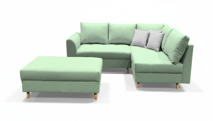 Eckcouch L Form Sofa Couch Polstersofa Wunnlandschaft Stoffsofa Hocker