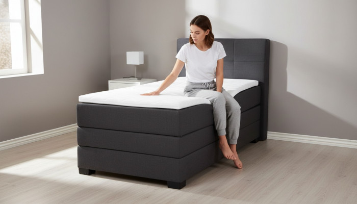 Boxspringbett Hotelbetter 90x200cm Komplett Bettkëschten inkl. Topper